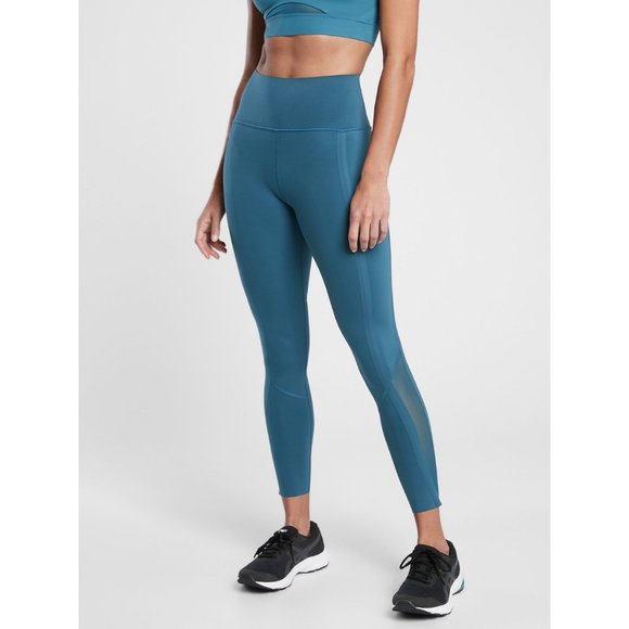 NWT ATHLETA High Gear 7/8 Tight Leggings Sequoia Blue - Picture 2 of 6
